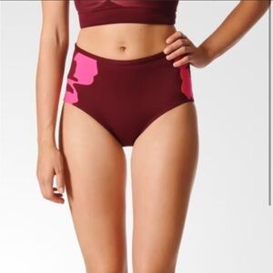 ADIDAS by Stella McCartney High Waisted Floral Bikini Panties NWOT Size XS